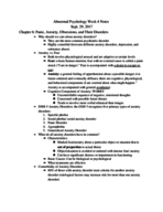 Abnormal Psychology Week 4 Notes 