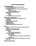 Chapter Four: Food and Beverage Operations 