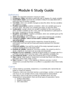 Module 6 Study Guide