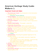 American Heritage Study Guide Midterm #1