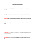 Landform Geography chapter 15 vocab