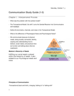COMM 218 Chapter 1-3 Study Guide/Notes