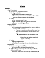 Introduction to Greek and Roman Culture Week 6 Notes