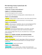 Microbiology Study Guide Exam #2