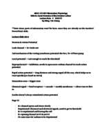 ANSC 323-001 Mammalian Physiology - Lecture 5 - Week 5  