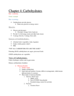 Nutrition 2201, Chapter 4 notes