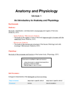 First week of Anatomy and Physiology