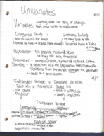 Univariates Week 1 Notes