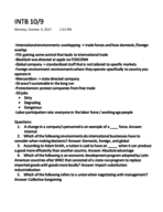 INTB 10/9 Class Review