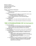 Microeconomics Notes: Chapter 1