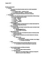 Intro to Psych 100 week 5 notes