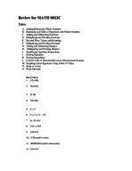 Review from week 1-week 7