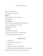 Study Guide/ Overview of notes