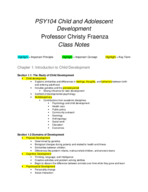 PSY104 Week 1 Class Notes
