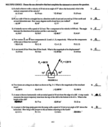 College Physics - Chapter 3 (Quiz 3) Homework