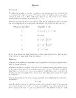 General Physics I Study guide