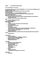THAR 201 Test 2 Study Guide 