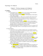 Chapter 8: Thinking, Language, and Intelligence
