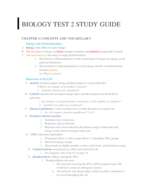 BIOL 1408 Study Guide Exam 2