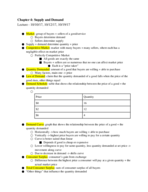 Economics 1: Week 3 Notes