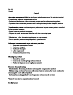 BA 101, Week 3 Notes, Chapters 8 and 10
