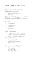 Unit 2 Exam Study Guide