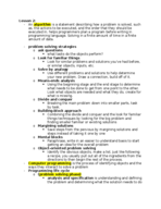 Study guide COP2258 rough draft test 1