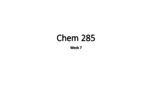 Chemistry week 7