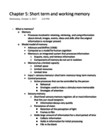 PSY 322 week 5 notes