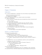 POLI 201- Federalism