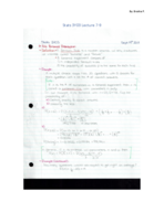 Stats 3Y03 - Lecture 7 - 9 