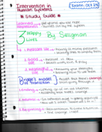 Study Guide Interv. In Human Systems