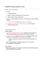 Study Guide for Midterm 1