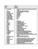 ANS 001 MIDTERM 1 STUDY GUIDE