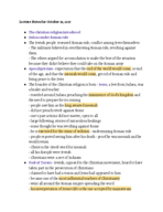 History 101, Lecture Notes 10/19/17