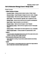 Cell & Molecular Biology 2nd Midterm Study Guide