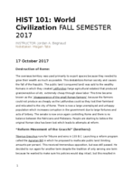 Hist 101, Week 7 Notes
