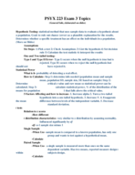 Exam 3 General Exam topics