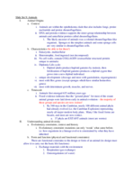 Eukaryotic Diversity- Animal Study Guide