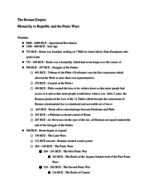 HIS 1501, Week 8 Notes - The Roman Empire