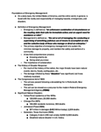 Chapter 3: Foundations of Emergency Management