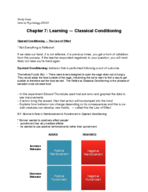 Chapter 7: Learning - Classical Conditioning - Intro to Psychology