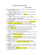 Computer Technology Final Exam Study Guide