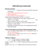 Chem 100 Exam #2 Study Guide