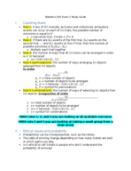 Statistics Test #2 Study Guide