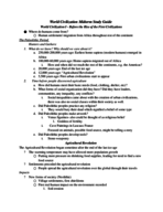Updated World Civilization Study Guide 