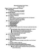 Abnormal Psychology Week 8 Notes