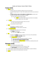 Greek & Roman Culture Week 9 Notes