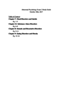 Abnormal Psychology Exam 2 Study Guide