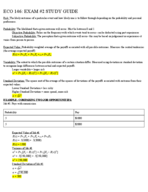 ECO 146 Exam #2 Study Guide